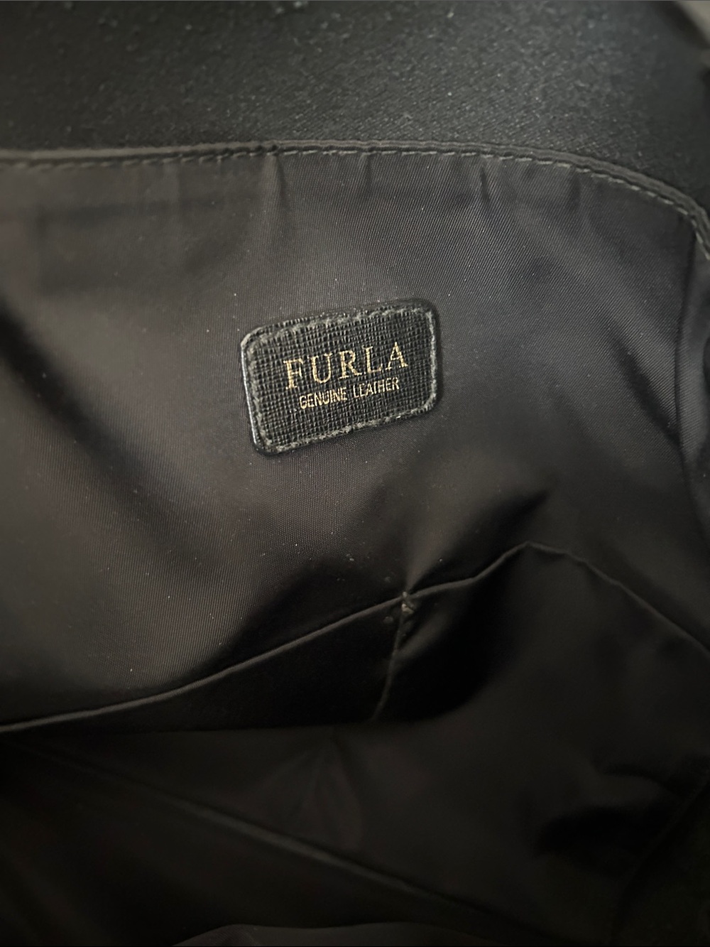 Furla Black Leather Tote with Subtle Logo - Picture 14 of 15